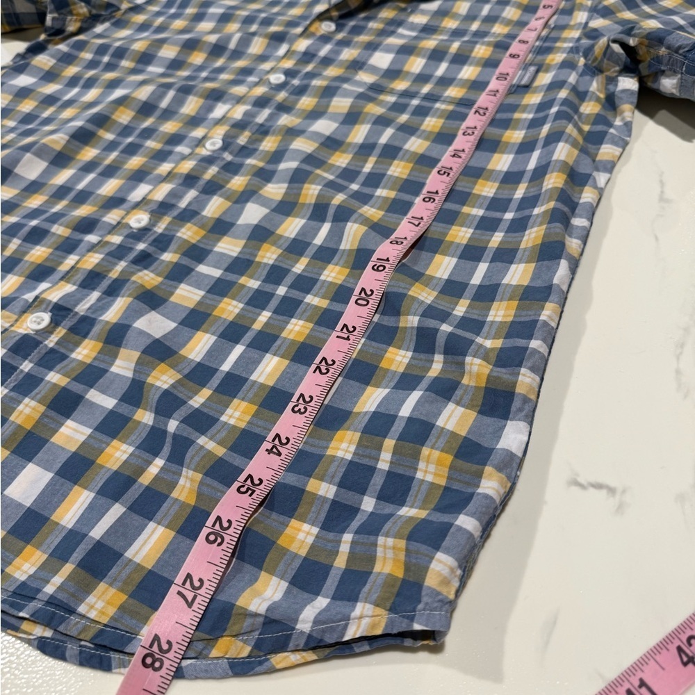 Columbia Men's Checkered Blue and Yellow Shirt - Picture 6 of 8